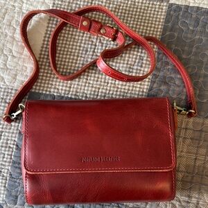 Portland Leather Large Metro Crossbody Bag Ruby